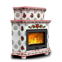 КимрПечь Прованс угловой двухъярусный Маки (топка: Ладья-600)