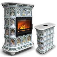 КимрПечь Истра центральный Фантазия (комплектация: Облицовка для топок Ладья-700, Erik-700)