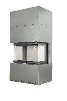 Камин РОДОС 800 ГРАФИТ шамот белый Экокамин 