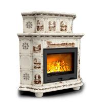 КимрПечь Прованс угловой двухъярусный Деревня (топка: Ладья-700)