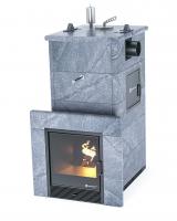 Печь для бани ИзиСтим Сочи М2 в полноценном кожухе Талькохлорит с боковым подключением