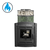 Печь банная «Атмосфера L» ламель+сетка с газовой горелкой