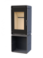 Печь-камин Астов Куб ПК 4581 на дровнике