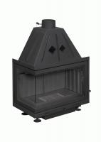 Топка Экокамин Альфа 700 LB два стекла левая черный шамот