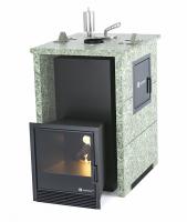 Печь для бани ИзиСтим Анапа М2 в трехстороннем кожухе Жадеит