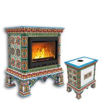 КимрПечь Изразцовая печь Кострома центральный Май (топка: Ладья-700) (топка: Ладья-700)