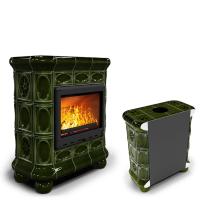 КимрПечь Медальон пристенный Хвоя. Отопительная печь (топка: Ладья-600) (топка: Ладья-600)