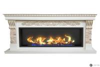 Биокамин ZeFire в линейном портале ROCKWALL Люкс