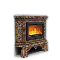 КимрПечь Изразцовая печь Кострома угловой Декабрь (топка: Ладья-600)