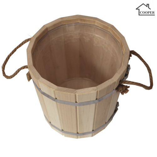 Запарник 20л Бондарь (Cooper) с пластиковой вставкой без крышки ольха ЗДП-20