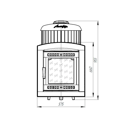 Печь для бани Атмосфера L до 20 м³ в ламелях ПроМеталл