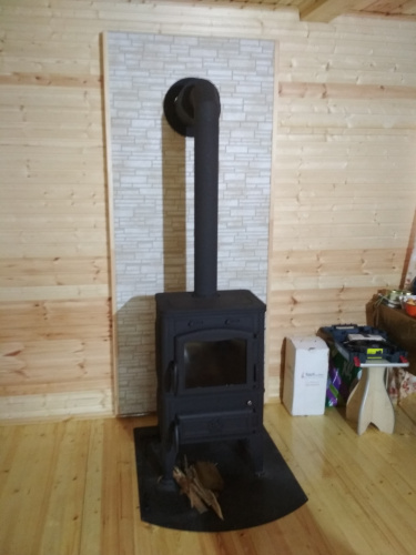 Комплект КПД ЧЁРНЫЙ Ф120 для подключения печи-камина в стену 