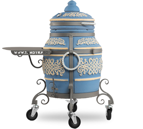 Тандыр ЭКО Тамерлан Морская Волна (со столиком, без колес)