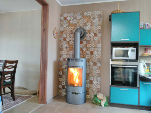 Комплект КПД ЧЁРНЫЙ Ф150 для подключения печи-камина в стену 