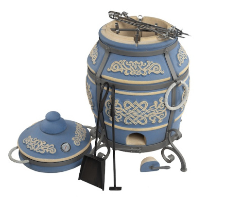 Тандыр ЭКО Тамерлан Морская Волна (со столиком, без колес)