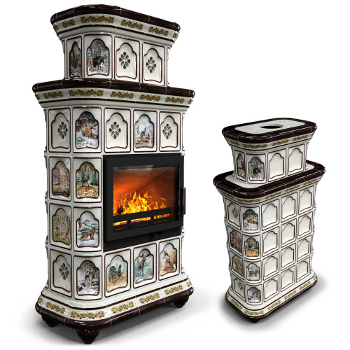 КимрПечь Истра центральный двухъярусный Звери (комплектация: Ладья-700)