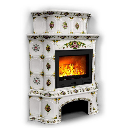 КимрПечь Прованс с дровником угловой двухъярусный Лето (топка: Ладья-600)