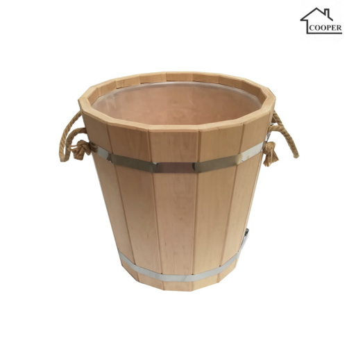Запарник 20л Бондарь (Cooper) с пластиковой вставкой без крышки ольха ЗДП-20