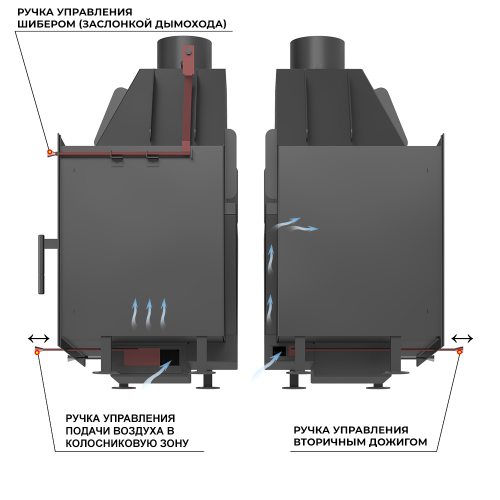 Камин АСТОН (ASTON)  Вертикаль «БРАН» Н-1346 Амфиболит