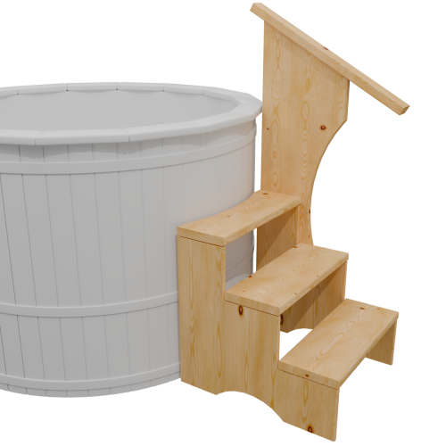 Усиленная лестница с поручнем БОНДАРСПА (BONDARSPA) для купели