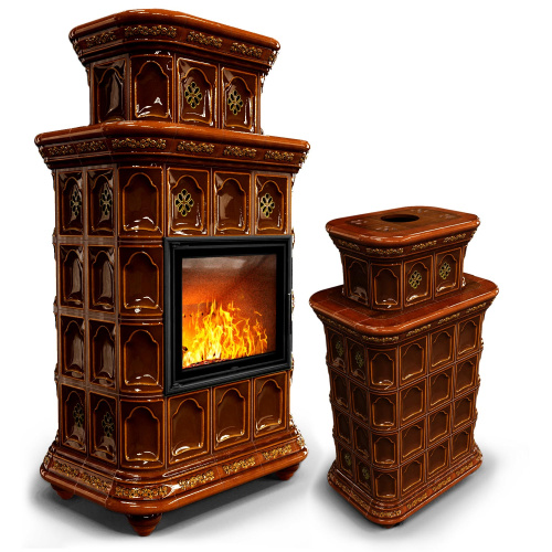 КимрПечь Истра центральный двухъярусный Каштан (комплектация: Астов-МЛ700)