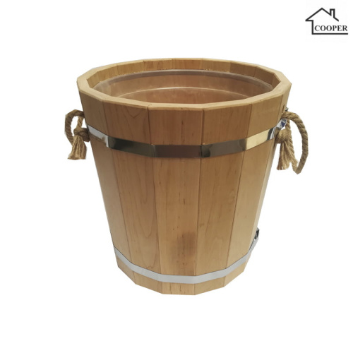 Запарник 15л Бондарь (Cooper) с пластиковой вставкой без крышки ольха ЗП-15