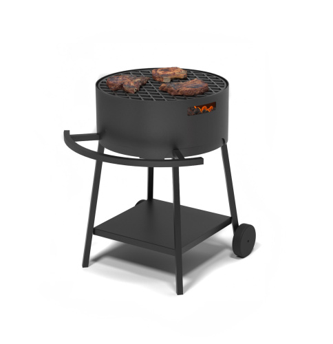 Мангал Везувий "Дачник" с чугунной решеткой "СТЕЙК" Ø 450мм на подставке