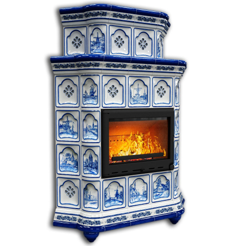 КимрПечь Истра угловой двухъярусный Голландия (комплектация: Ладья-700)