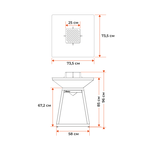 Очаг Gratar Expert EGO 740PYR