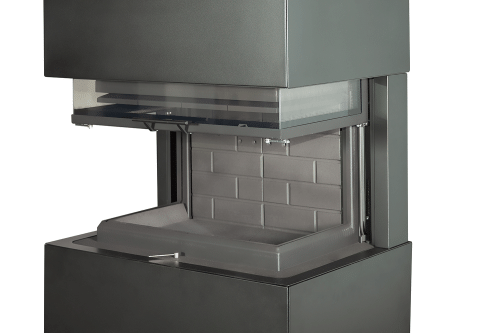 Камин РОДОС 800 ЧЕРНЫЙ шамот черный Экокамин