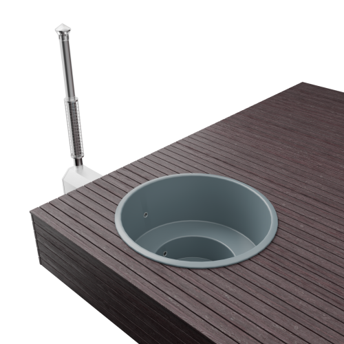 Купель БОНДАРСПА (BONDARSPA) встраиваемая в террасу. Полное погружение.