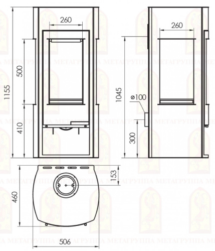 Печь-камин Мета-Бел Неман 7